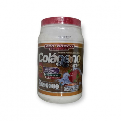 COLAGENO HIDROLIZADO SABOR MANZANA CANELA. 1,100GRS FER&GRECO