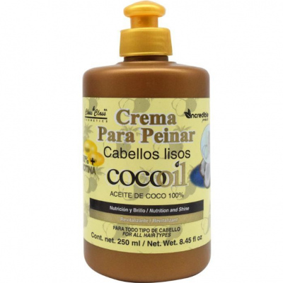 CREMA PARA PEINAR ACEITE DE COCO 250 ML INCREDIBLE PRODUCTS	