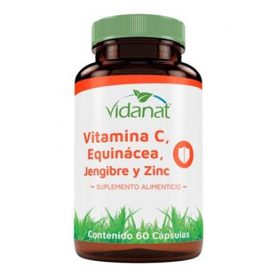 VITAMINA C EQUINACEA JENGIBRE Y ZINC 60 CAP VIDANAT