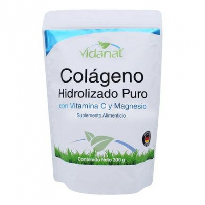 COLAGENO HIDROLIZADO PURO CON VITAMINA C Y MAGNESIO 300 G VIDANAT