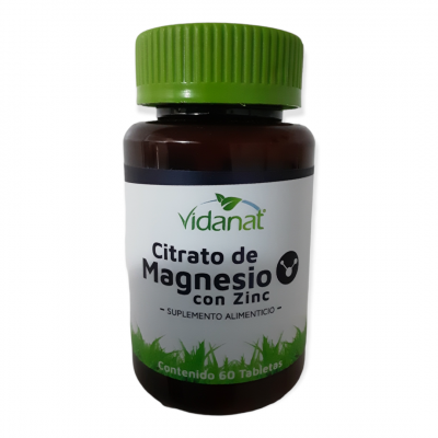 CITRATO DE MAGNESIO CON ZINC  60 TAB VIDANAT