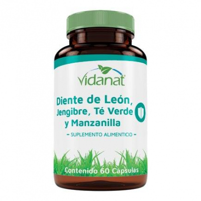 DIENTE DE LEON JENGIBRE TE VERDE MANZANILLA 60 CAP VIDANAT