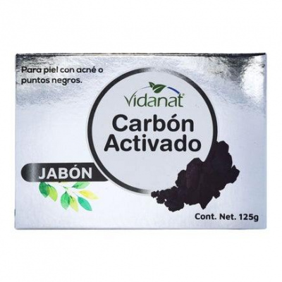 JABON DE CARBON ACTIVADO 125 G VIDANAT